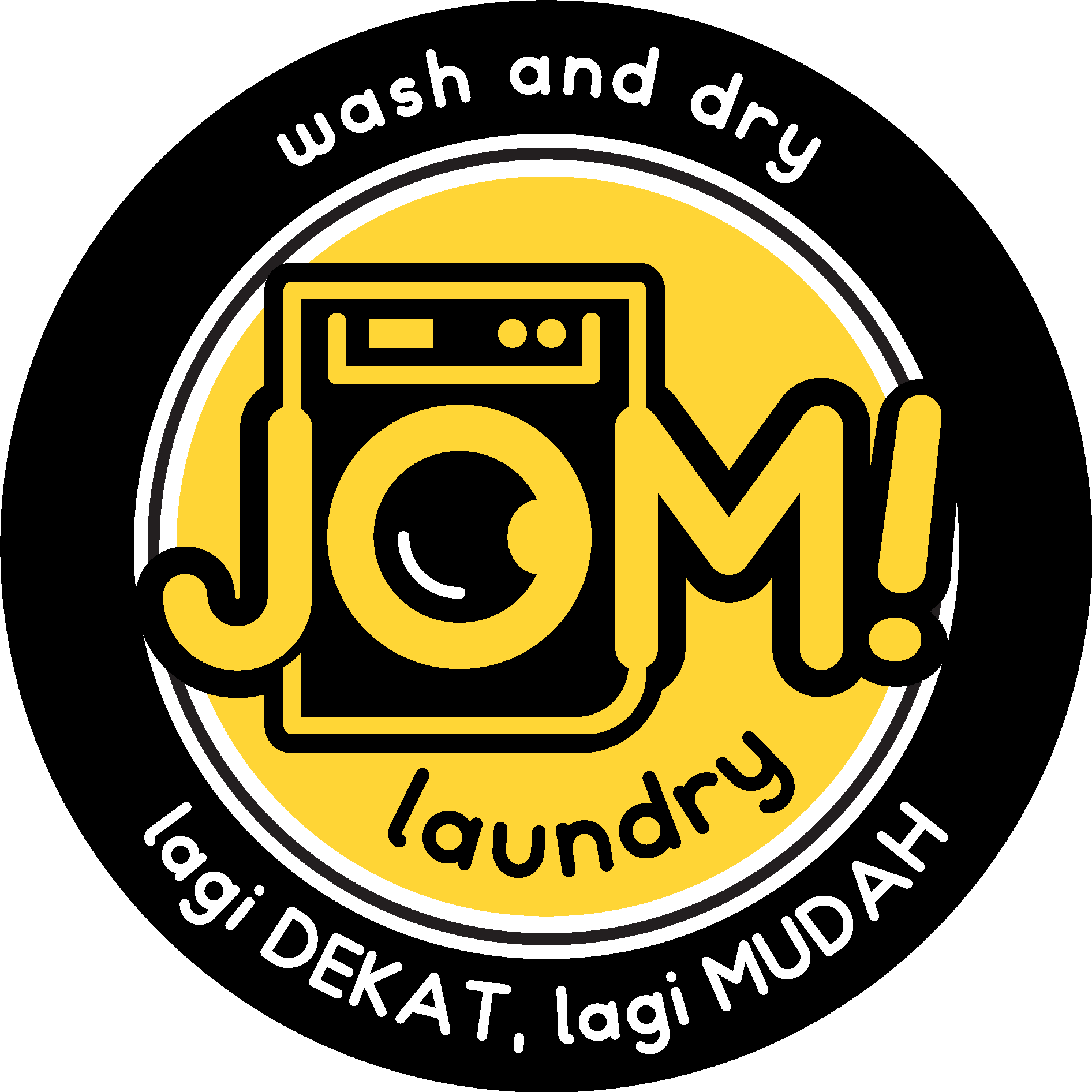 Jom Laundry Logo Vector Logo
